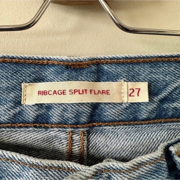 LEVI’S-BLUE Ribcage Split Flare Jeans (Size:27) - Picture 14 of 14
